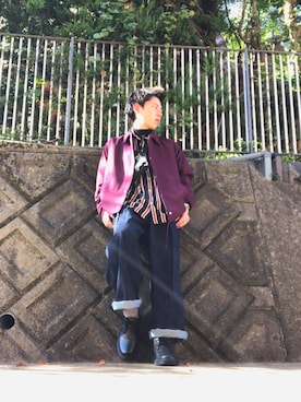 「ロールアップ」｜「アイテム（その他トップス）」を使った、たかゆきさん（メンズ・168cm）の秋コーディネート