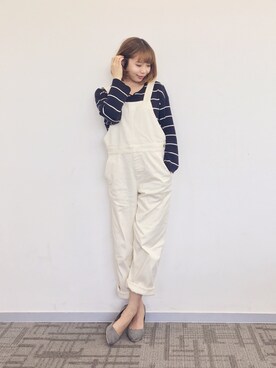 「Mila Owen」｜「アイテム（オールインワン・サロペット）」を使った、marrysoupさん（レディース・155cm）の冬コーディネート