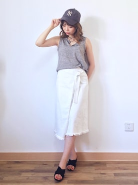 「EMODA（エモダ）のアイテム（チョーカー）」を使った、marrysoupさん（レディース・155cm）の夏コーディネート