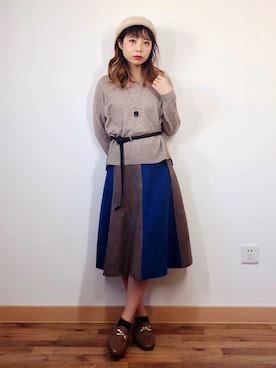 「COS（コス）のアイテム（アクセサリー）」を使った、marrysoupさん（レディース・155cm）の冬コーディネート