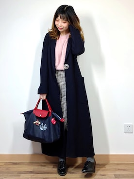 「MANGO（マンゴ）のアイテム（ダッフルコート）」を使った、marrysoupさん（レディース・155cm）の冬コーディネート