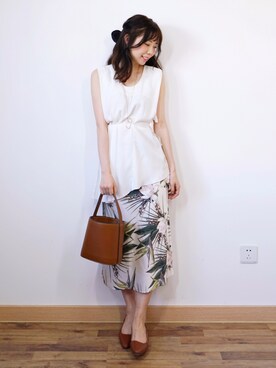 「COS（コス）のアイテム（アクセサリー）」を使った、marrysoupさん（レディース・155cm）の夏コーディネート