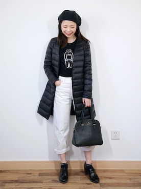 「Mila Owen」｜「アイテム（ダウンジャケット/コート）」を使った、marrysoupさん（レディース・155cm）の秋コーディネート