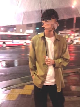 「Graphpaper（グラフペーパー）のアイテム（チノパンツ）」を使った、🐕さん（メンズ・175cm）の秋コーディネート