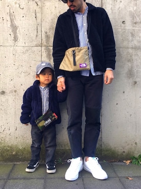 「お揃い」｜「アイテム（ブルゾン）」を使った、ciaokawaさん（メンズ・173cm）の冬コーディネート
