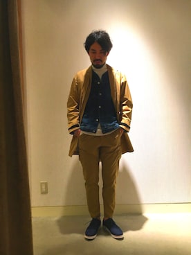 「CIAOPANIC TYPY（チャオパニックティピー）のアイテム（シューズ）」を使った、ciaokawaさん（メンズ・173cm）の春コーディネート