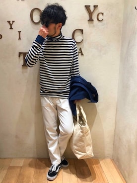 「キャンバスバック」｜ciaokawaさん（メンズ・173cm）の春コーディネート