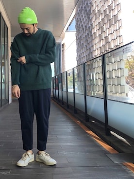 「VANS（バンズ）のアイテム（ニットキャップ/ビーニー）」を使った、ciaokawaさん（メンズ・173cm）の秋コーディネート