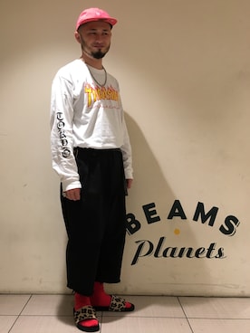 「アイテム（サンダル）」を使った、Yoshihito Hayashiさん（メンズ・170cm・30代）の春コーディネート