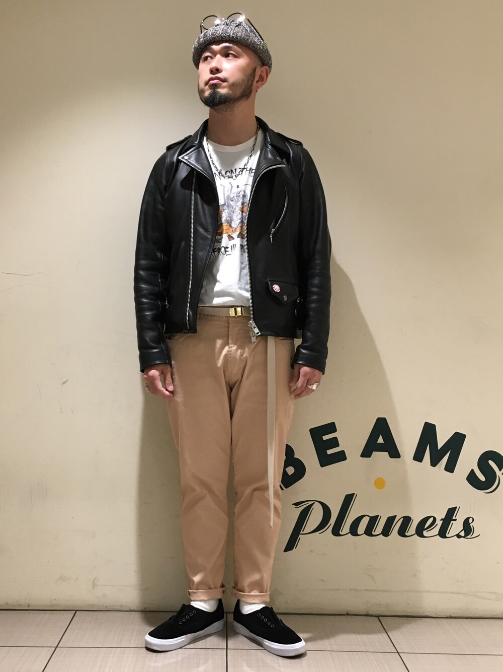 Yoshihito Hayashiさんの「BEAMS PLUS / ダブル ライダースジャケット（BEAMS PLUS）」を使ったコーディネート