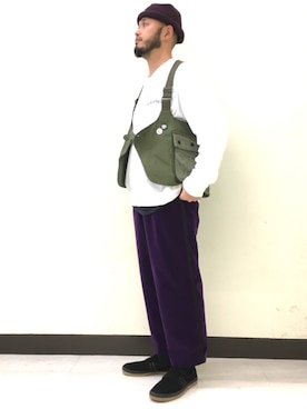 「アイテム（ベスト）」を使った、Yoshihito Hayashiさん（メンズ・170cm）の冬コーディネート