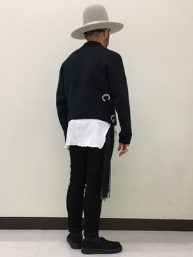 「MANEBU（マネブ）のアイテム（シューズ）」を使った、Yoshihito Hayashiさん（メンズ・170cm）の冬コーディネート