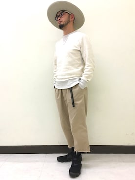 「LOOPWHEELER（ループウィラー）のアイテム」を使った、Yoshihito Hayashiさん（メンズ・170cm）の冬コーディネート