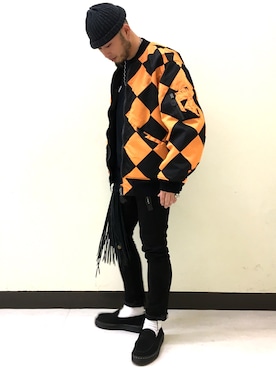 「アイテム（ブルゾン）」を使った、Yoshihito Hayashiさん（メンズ・170cm・30代）の冬コーディネート