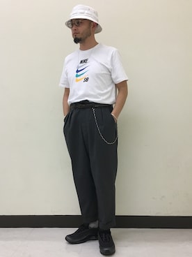 「BEAMS PLUS（ビームスプラス）のBEAMS PLUS / ジャングルハット（ハット）」を使った、Yoshihito Hayashiさん（メンズ・170cm）の春コーディネート