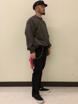「ink（インク）のアイテム（パンツ）」を使った、Yoshihito Hayashiさん（メンズ・170cm）の夏コーディネート