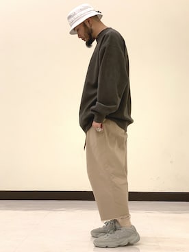 「Yeezy（イージー）のアイテム」を使った、Yoshihito Hayashiさん（メンズ・170cm）の冬コーディネート