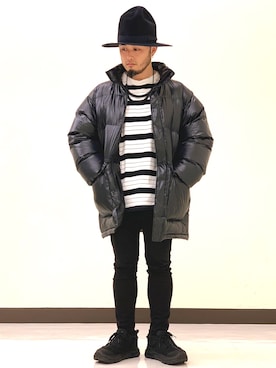「BEAMS（ビームス）のアイテム（ダウンジャケット/コート）」を使った、Yoshihito Hayashiさん（メンズ・170cm）の冬コーディネート
