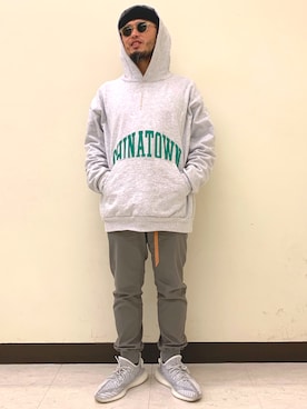 「Yeezy（イージー）のアイテム」を使った、Yoshihito Hayashiさん（メンズ・170cm）の冬コーディネート