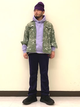 「BEAMS（ビームス）のBEAMS / ルーズシルエット パーカ（パーカー）」を使った、Yoshihito Hayashiさん（メンズ・170cm）の冬コーディネート