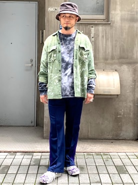 「ペイント」｜「アイテム（帽子）」を使った、Yoshihito Hayashiさん（メンズ・170cm）の夏コーディネート