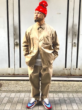 「アイテム（サングラス、ピンク系）」を使った、Yoshihito Hayashiさん（メンズ・170cm）の秋コーディネート