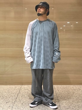 「Hender Scheme（エンダースキーマ）のアイテム（ハット）」を使った、Yoshihito Hayashiさん（メンズ・170cm）の冬コーディネート