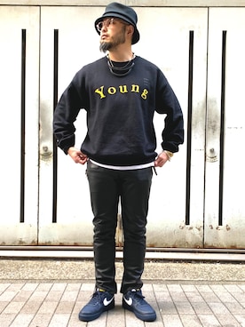 「BEAMS（ビームス）のアイテム（その他パンツ）」を使った、Yoshihito Hayashiさん（メンズ・170cm）の冬コーディネート