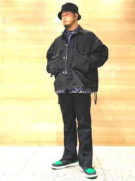 「BEAMS（ビームス）のBEAMS / ルーズ ミリタリーブルゾン（ミリタリージャケット）」を使った、Yoshihito Hayashiさん（メンズ・170cm）の春コーディネート
