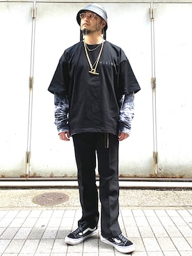 「Hender Scheme（エンダースキーマ）のアイテム（ハット）」を使った、Yoshihito Hayashiさん（メンズ・170cm）の春コーディネート