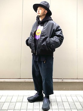 「アイテム（ブルゾン）」を使った、Yoshihito Hayashiさん（メンズ・170cm・40代）の冬コーディネート
