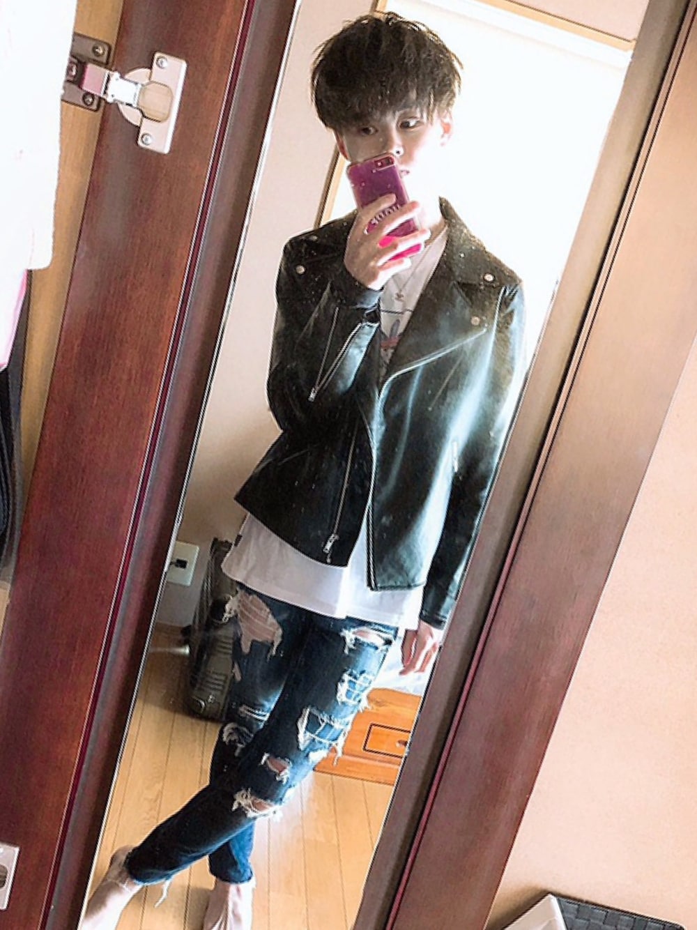 UNIQLO（ユニクロ）の「ネオレザーライダースダブルジャケット