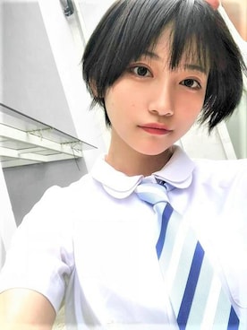 「blue and white」｜manami5945さん（レディース・156cm）の秋コーディネート