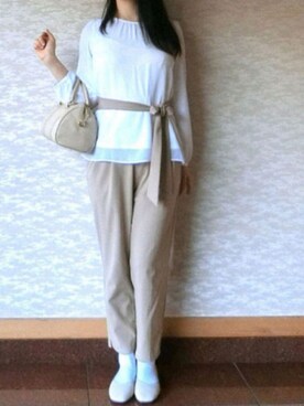 「RU（アールユー）のアイテム」を使った、安カワFashionさん（レディース・161cm）の春コーディネート