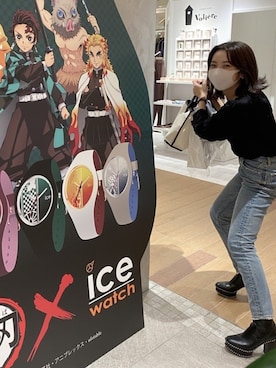 「MOUSSY（マウジー）のMVS SKINNY（デニムパンツ）」を使った、akiさん（レディース・155cm）の秋コーディネート