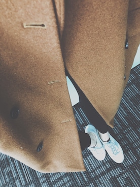 「韩国设计师品牌のアイテム（ダッフルコート、ブラウン系）」を使った、我就叫徐杨怡萱さん（レディース・160cm）の秋コーディネート