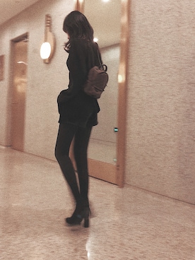 「アイテム（カーゴパンツ）」を使った、我就叫徐杨怡萱さん（レディース・160cm・30代）の冬コーディネート