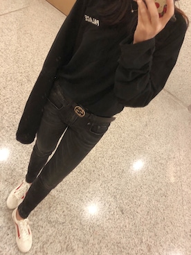 「AAのアイテム」を使った、我就叫徐杨怡萱さん（レディース・160cm）の冬コーディネート