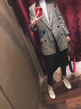 「アイテム（スーツジャケット）」を使った、我就叫徐杨怡萱さん（レディース・160cm・30代）の春コーディネート