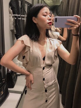 「アイテム（ブラジャー、ブラック系）」を使った、粗糙dai王さん（レディース・166cm）の秋コーディネート