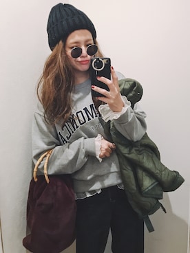 「M65」｜natsupooさん（レディース・167cm）の冬コーディネート