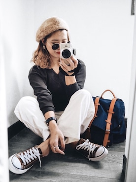 「fifth（フィフス）のアイテム（帽子）」を使った、natsupooさん（レディース・167cm）の秋コーディネート