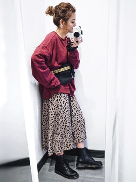 「GRL（グレイル）のアイテム（スウェット）」を使った、natsupooさん（レディース・167cm）の秋コーディネート
