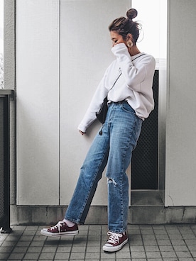 「MAYK（メイク）のアイテム（トップス）」を使った、natsupooさん（レディース・167cm）の冬コーディネート