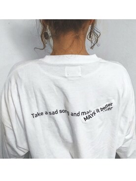 「MAYK（メイク）のアイテム（トップス）」を使った、natsupooさん（レディース・167cm）の春コーディネート