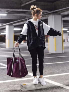 「SAGLiFE（サグライフ）のアイテム（ブルゾン）」を使った、natsupooさん（レディース・167cm）の春コーディネート