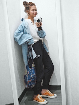 「RIBOU（リボウ）のアイテム」を使った、natsupooさん（レディース・167cm）の春コーディネート