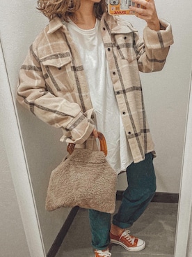 「CONVERSE（コンバース）の＜CONVERSE（コンバース）＞∴ALL STAR 100 LOW オールスターコーデュロイ スニーカー ◆（スニーカー）」を使った、natsupooさん（レディース・167cm）の秋コーディネート