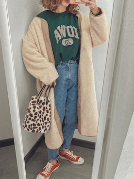 「CONVERSE（コンバース）の＜CONVERSE（コンバース）＞∴ALL STAR 100 LOW オールスターコーデュロイ スニーカー ◆（スニーカー）」を使った、natsupooさん（レディース・167cm）の冬コーディネート