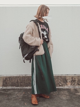 「足袋」｜「アイテム（その他アウター）」を使った、natsupooさん（レディース・167cm）の冬コーディネート